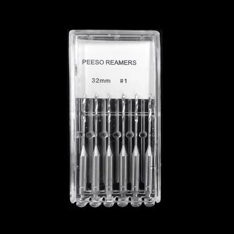 6Pcs/Pack Dental Endodontic Peeso Reamer Gates Drill Glidden Rotary 28mm 32mm Engine Use Stainless Steel Endo Files #1-6 Dentist