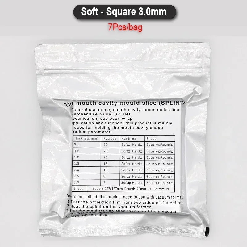Dental Mouth Cavity Mould Slice Orthodontic Denture Model Mold Splint Soft/Hard Thermoforming Retainer Vacuum Forming Film Sheet