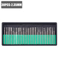 30pcs Diamond Grinding Polishing Burr Set – 2.35/3mm Shank, Fits Dremel & Rotary Tools, with Case