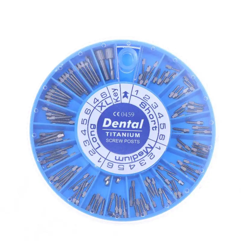 120 Pcs/Box Dental Endodontic Conical Screw Post Endo Root Canal Pins Pure Titanium Gold Plated Stainless Steel Material