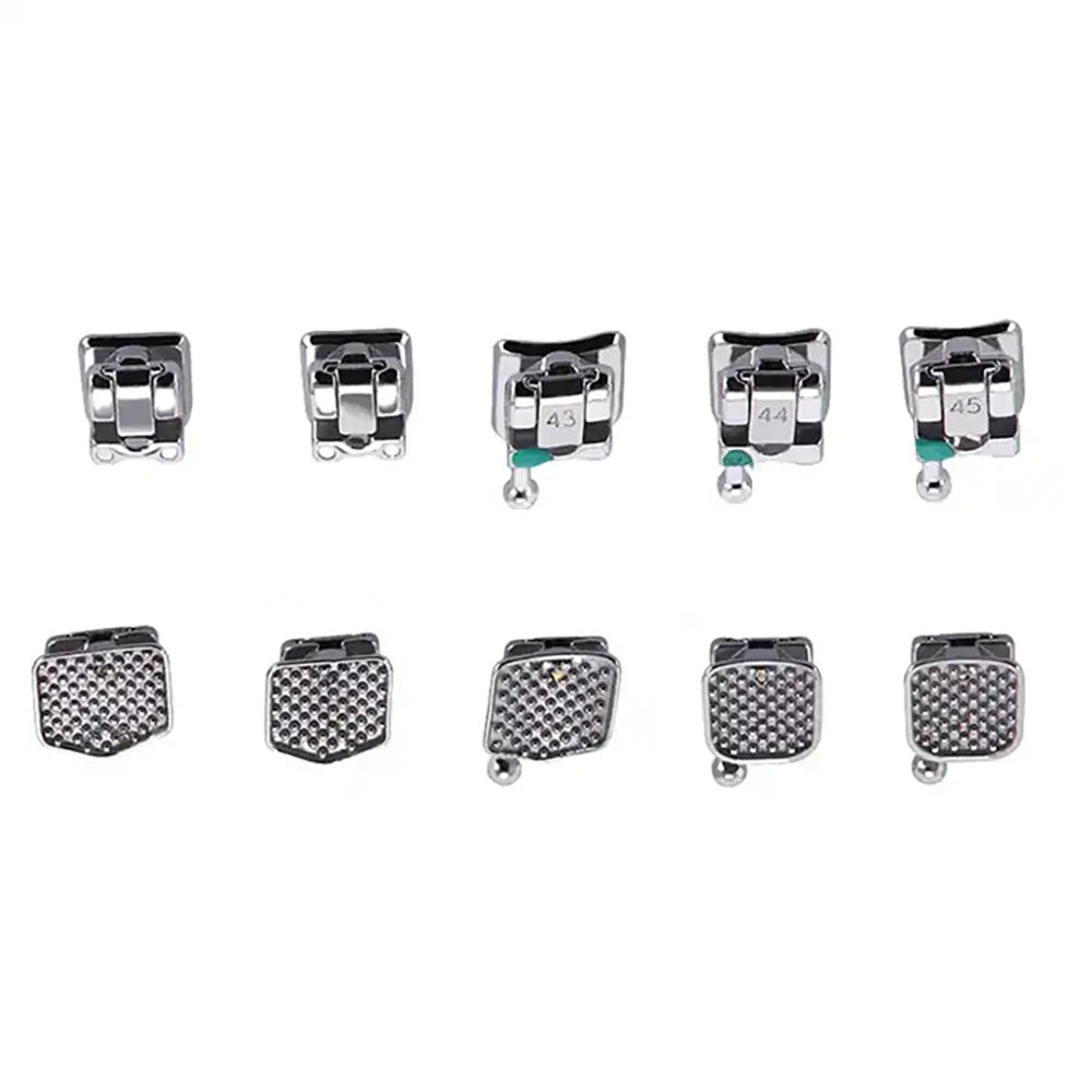 Dental Orthodontic Self-Ligating Metal Brackets - Roth/MBT 022 Slot | Ultra-Thin 1.8mm Design