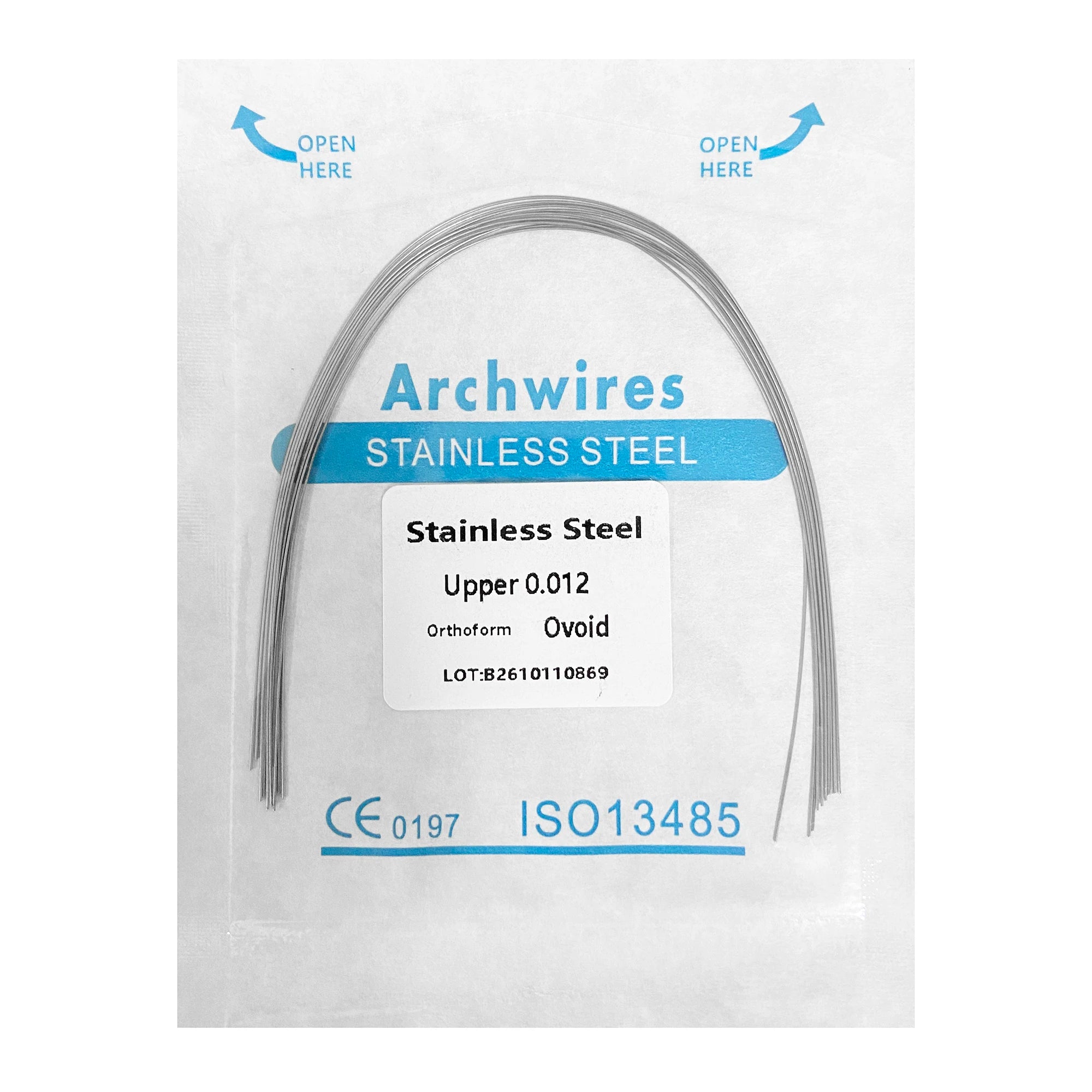 10pcs/bag Dental Orthodontic ArchWire Ti-Mo Alloy Archwire Natural Rect Upper Lower TMABeta Titanium Molybdenum Dentist Material