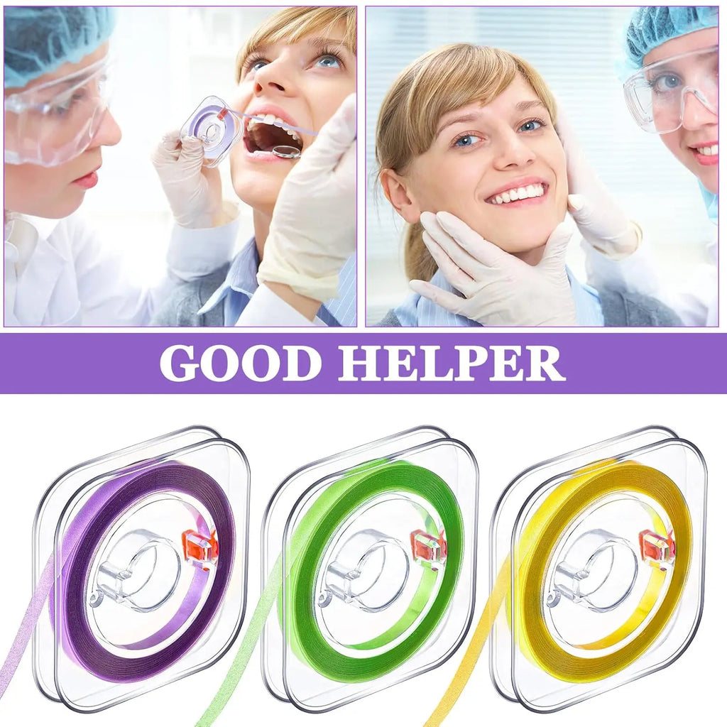 Dental Polishing Strips Tooth File 4mm x 6m Dental Polisher for Teeth Sanding Grinding (Coarse, Fine, Medium,Multi Color