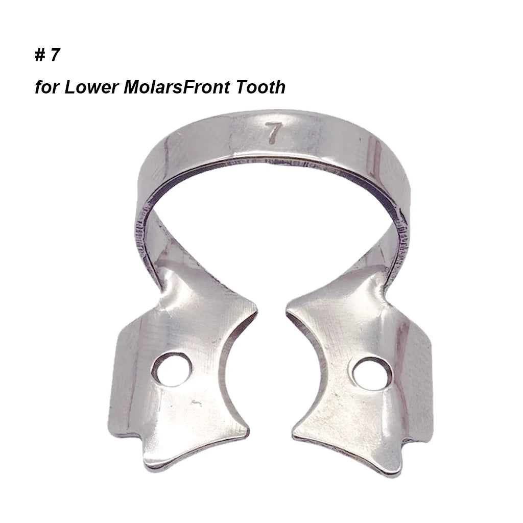 1Pc Dental Rubber Dam Clamps Endodontic Restorative Barrier Clips Stainless Steel Frame Holder for Molar Teeth Dentist Material