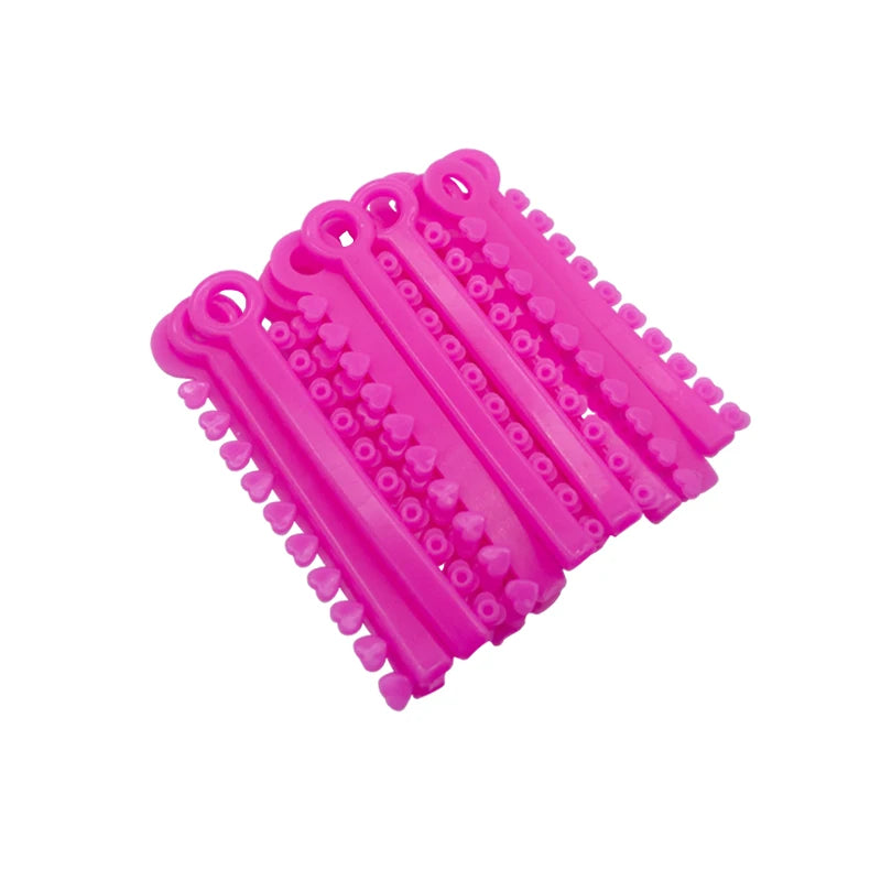 20 Sticks Dental Ligature Ties Orthodontic Elastic Bands Ring Cartoon Star Heart Flower Smiley for Dentistry Archwires Tool