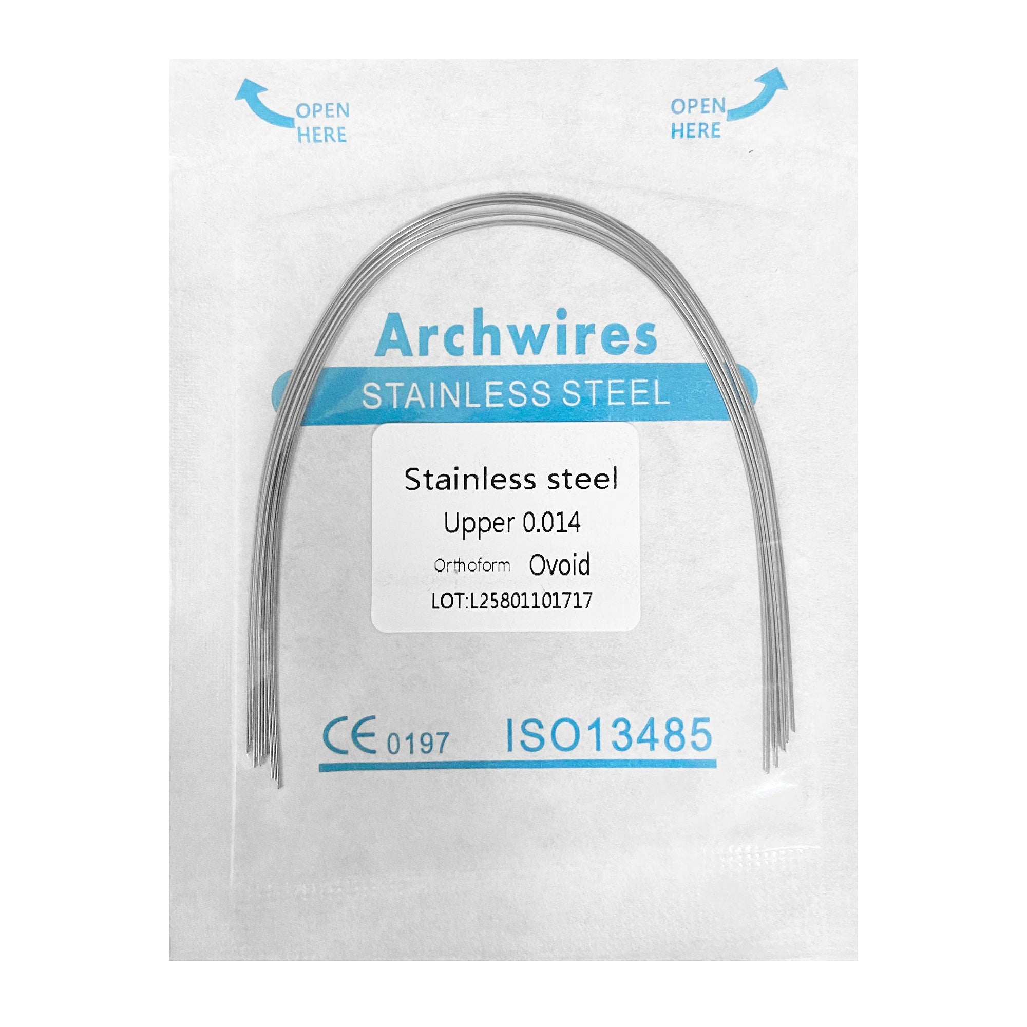 10pcs/bag Dental Orthodontic ArchWire Ti-Mo Alloy Archwire Natural Rect Upper Lower TMABeta Titanium Molybdenum Dentist Material