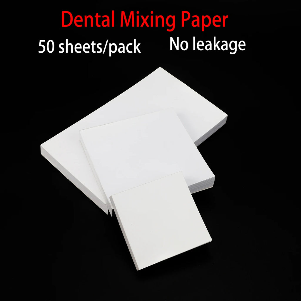 50Sheets/Pack Dental Disposable Mixing Paper Denture Laboratory Dentistry Tools Cement Powder Pad Dentist Material L/M/S