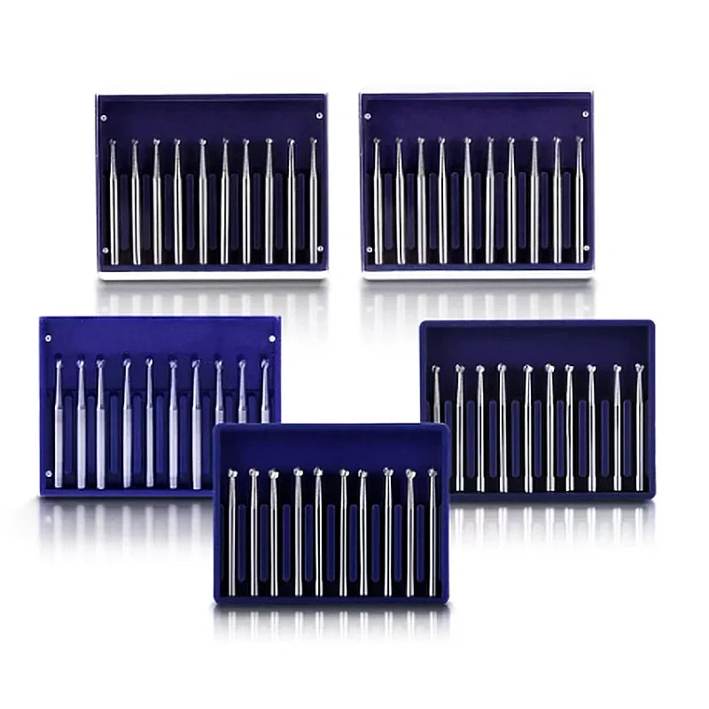 10 Pcs Dental Product Round Bur FG1--FG5 Dental Lab Tungsten Carbideor For High Speed Handpiece Dentistry Burs