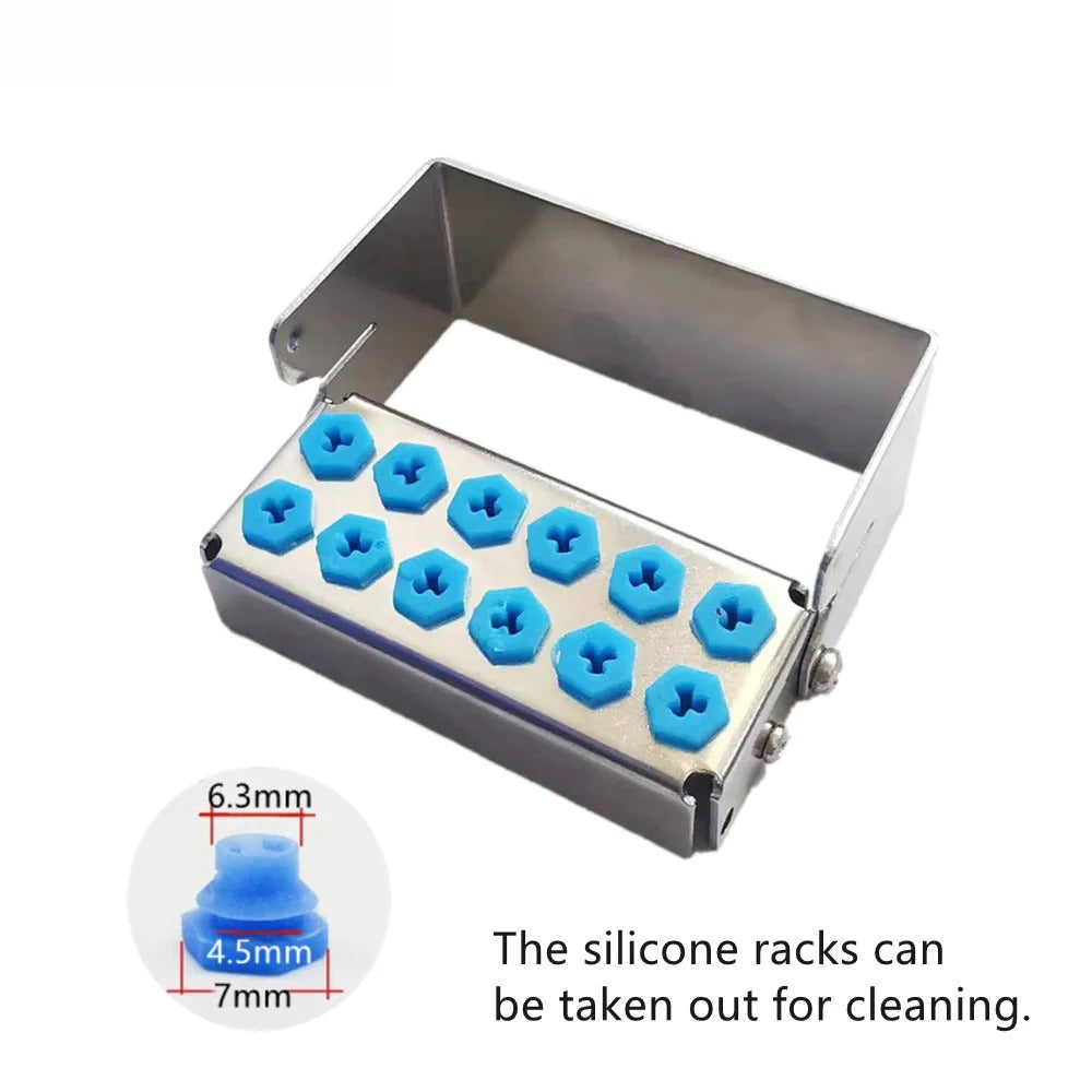6/8/12/30 Holes Dental Scaler Tips Holder Implant Drills Organizer Bone Bur Block Box Disinfection Storage Case Stand Autoclave
