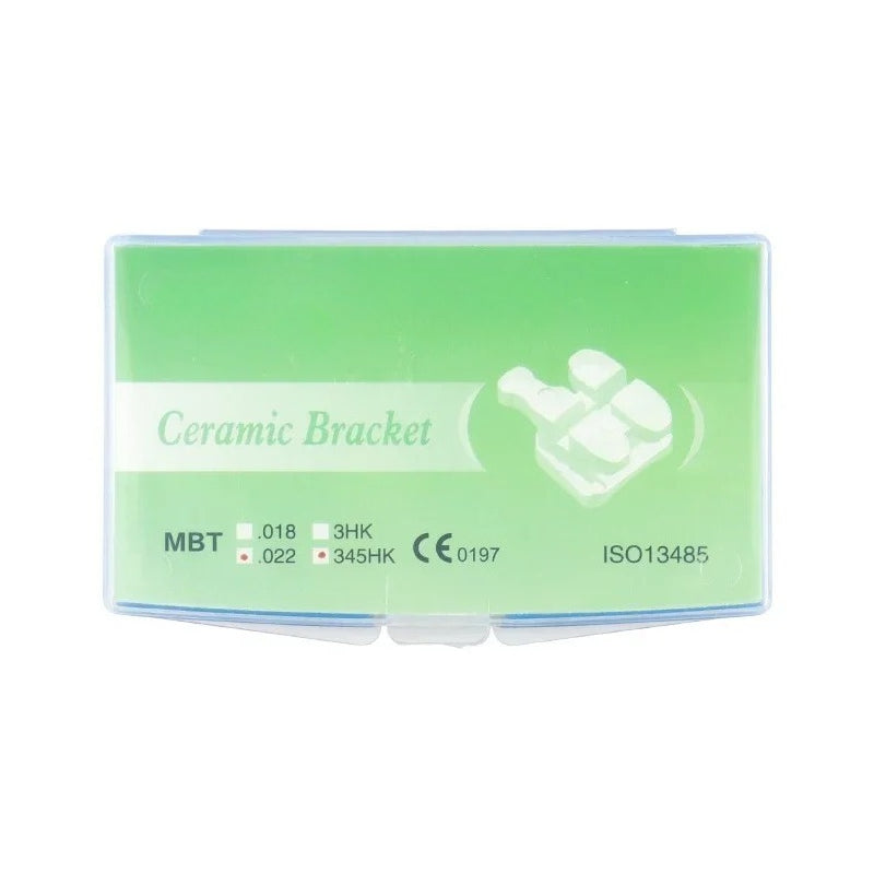 VVDental Dental Orthodontic Ceramic Brackets Roth MBT 345 Hooks Monoblock for Braces Teeth Alignment Material for Dentistry