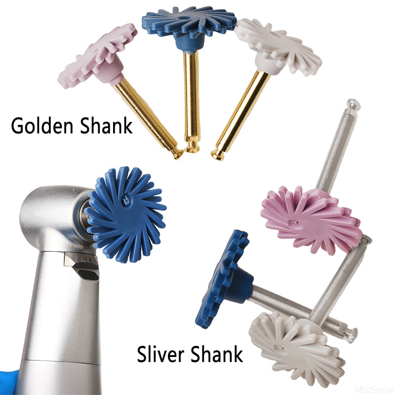 6Pcs/Set Dental Rubber Polisher Composite Resin Polishing Discs Diamond System Burs RA Dentistry Polish Wheel Spiral Flex Tools