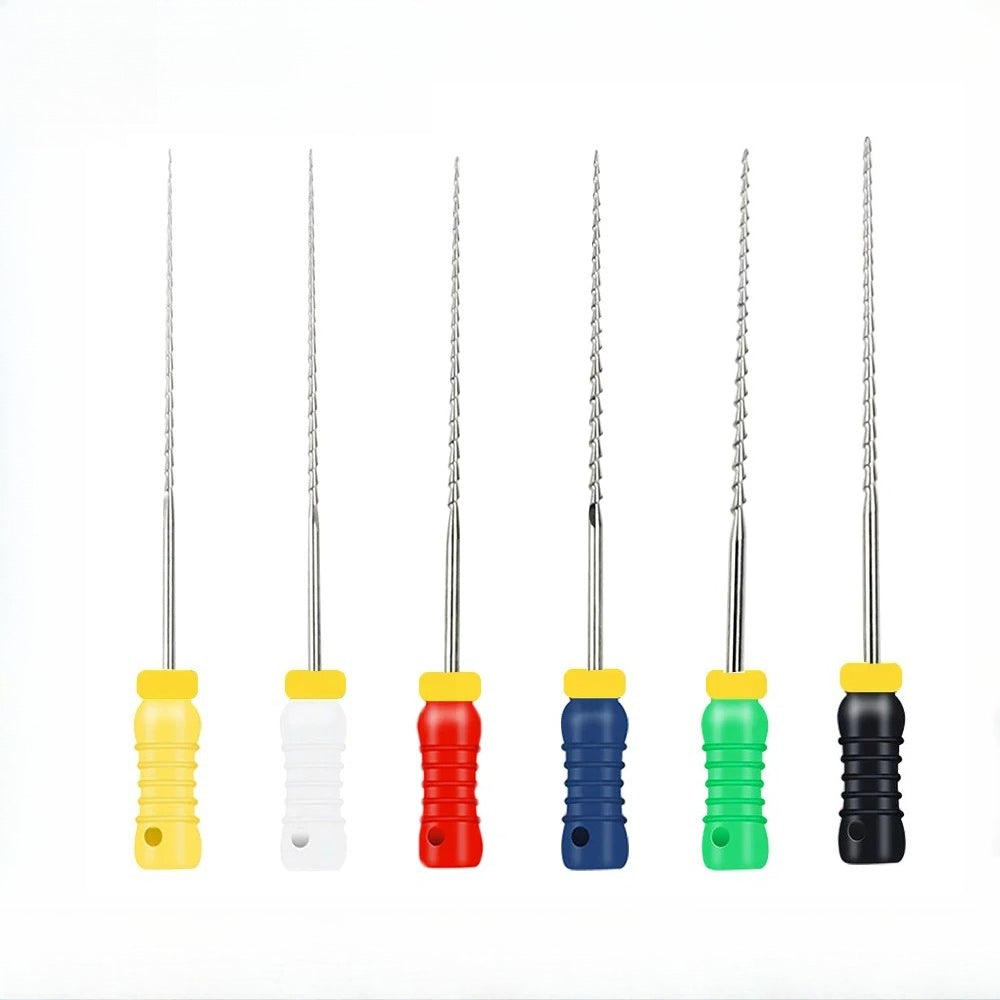 6Pcs/Box Dental Hand Use H Files Stainless Steel Endodontic Root Canal Files