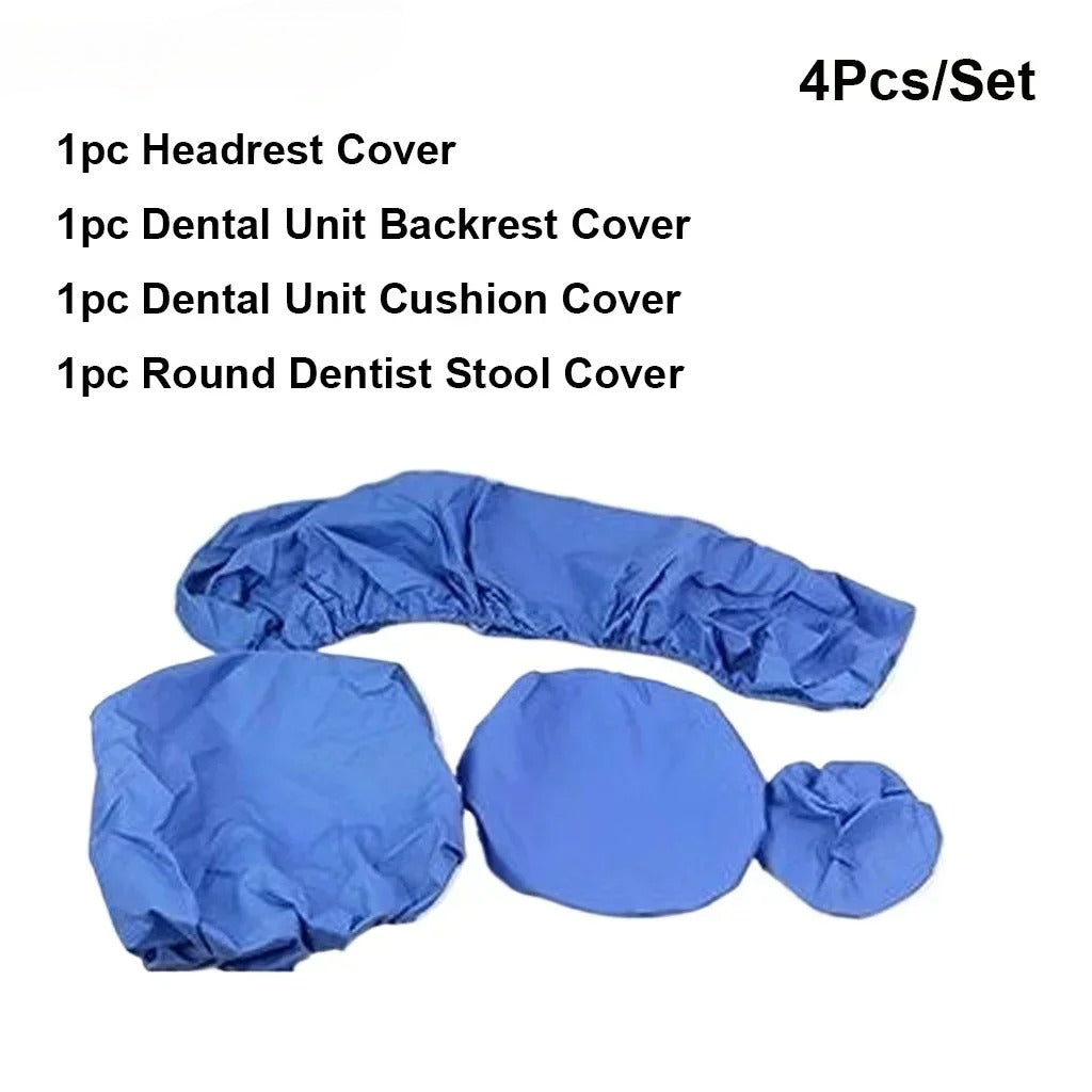 4Pcs/Set  Dental PU Leather Unit Dental Chair Seat Cover Chair Cover Elastic Waterproof Thicken Protective Case Protector