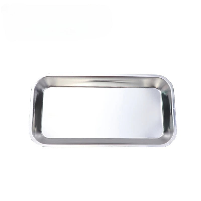 1/2pcs Dental Stainless Steel Tray Cosmetic Storage Tray Plate Medical Tool Nail Tattoo Dental Medical Device Supplies Tray Dish