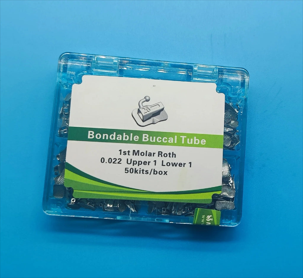 200 Pieces /box Dental Buccal Tubes 1st/2nd MBT/Roth   U1/L1 0.022 Bondable Mesh Base Non-cov Bondable Orthodontics