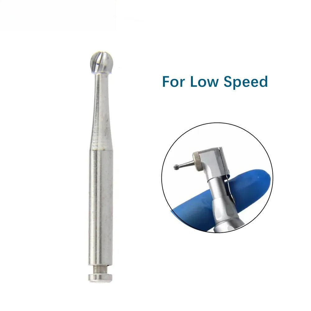 5PCS Dental Tungsten Carbide Burs RA For Slow Low Speed Contra Angle Handpiece Round Drill Bits Dentist Lab Polishing Cutter Bur